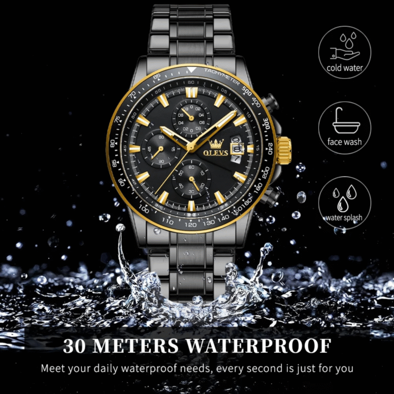 Olevs - Chronograph Stainless Steel - Image 5